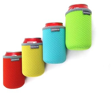 Pack de 4 - Fundas Isotérmicas de Neopreno - para Latas de Bebidas, Cerveza y Refrescos - por Lifeswonderful