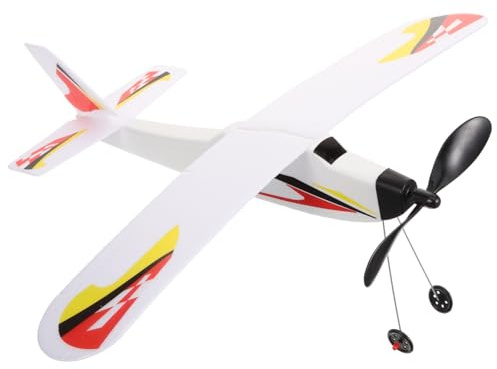Alipis Band Powered Aircraft Glider Toy Foam Airplane Model Outdoor Flying Diy Handmade Plane for Yard Play Assorted style