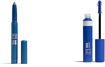 3INA MAKEUP - The 24H Eye Stick 848 + The Color Mascara 850 - Azzurro chiaro - Formula impermeabile 24H - Texture cremosa -Mascara Colorato Blu con Cheratina Vegetale per Ciglia - Vegan - Cruelty Free