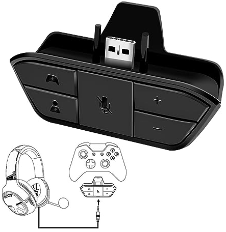 ARCELI Xbox Headset Adapter, Xbox One Stereo Headset Adapter, Xbox Controller Adapter, Game Chat Audio Adapter für Xbox One/One S/Series S/X Controller, Xbox ONE Zubehör