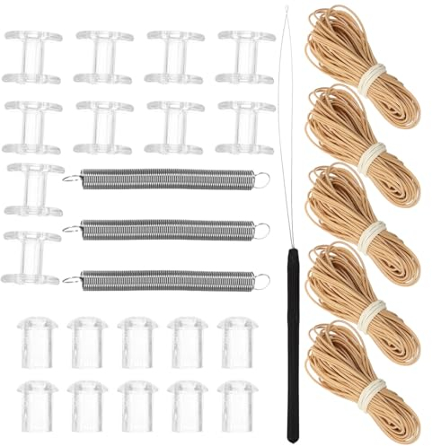 UPKOCH 5er Set Wohnmobil-Plissee-Reparaturset, Fenster-Rollo-Restringierungsset, Jalousieschnur Ersatzteile, Braune Kunststoffteile FüR Heimgebrauch