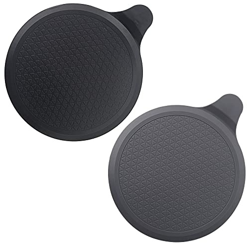 Tomario 6 Extra große Silikon Waschbecken Stopfen, Universal Dusche Drain Tub Plug für Dusche Bad Küchenspüle Waschbecken, Schwarz+Grau