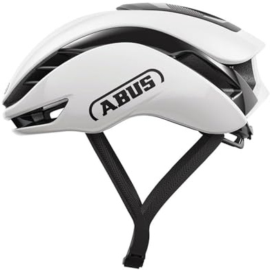 ABUS Gamechanger 2.0 Aero Road Bike Helmet – Lightweight Road Cycling Helmet – High-Performance Helmet for Men & Women (Shiny White, Medium)