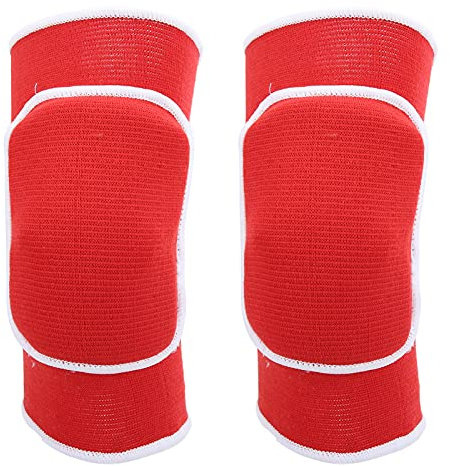 1 Pair Protective Knee Pads Thicken Sponge Brace Knee Guards for Dance Yoga Multi Sports (Black White)