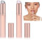 2 Stück Lidschatten Applikator Runde Make-up Pinsel Werkzeug Lippenpinsel Silikon Lip Brushes Wiederverwendbare Rosa Make up Lippenpinsel für Lippenstift Lipgloss Lippenbalsam Concealer