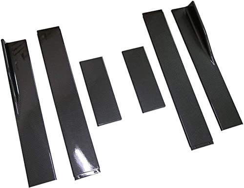 Auto Seitenschweller 2M Für VW Für Golf 7 Für GTD Für GTI MK7 MK6 2000-2022 Seite Rock Extension Kit Splitter Schürze Splitter Winglet Auto Zubehör Universal Auto Seitenschweller Spoiler(Carbon Fiber