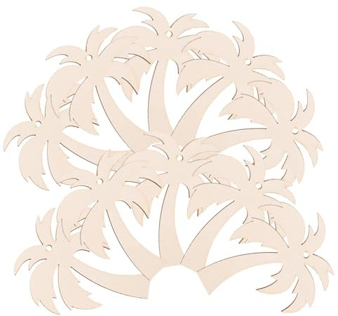 SHINEOFI Recortes De Madera Palmeras Cocos Falsos 20 Piezas Para Manualidades Diy Adolescentes Decoración Navideña Etiquetas Obsequio Vacaciones Cumpleaños