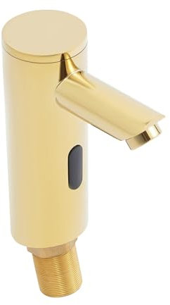 Robinet à capteur doré : robinet automatique infrarouge pour le lavage sans contact, idéal pour la salle de bain et la cuisine (eau froide)