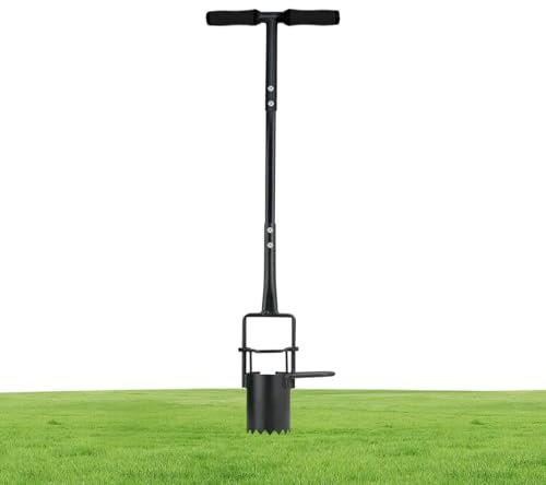 Plantoir À Bulbes,Transplanteur avec Manche Long pour Jardin | Acier Ergonomique Polyvalent Portable pour Transplantation, Aération du Sol et Plantation Précise