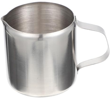 HOMOBABE Bricco Manico Comodo e Leggero in Acciaio Inox 304 da 150ml per Latte per Preparare Cappuccino e Latte per Bar e Negozi di Tè