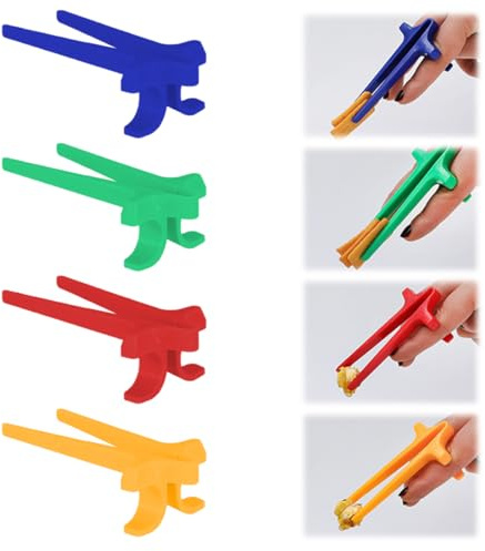 JYNVO 4 Pcs Gamer Finger Chopsticks Reusable Snack Chopsticks U Stick Party Creative Accessories Gamer Gifts for Hand Snack Gaming Food Donuts
