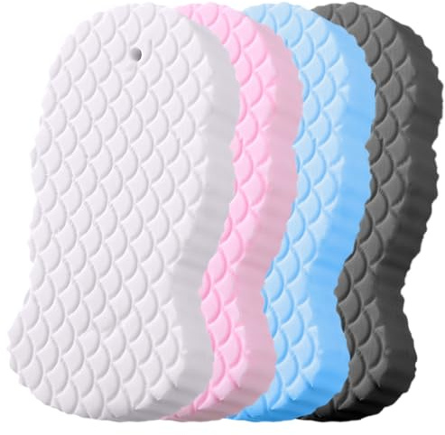 Yplkm Esponja De Ducha Para El Cuerpo - Esponjas Para Baño Corporal | Artículos De Higiene Diaria 4 Unidades Para Toda La Familia Y Amigos Uso Personal Set De Regalo
