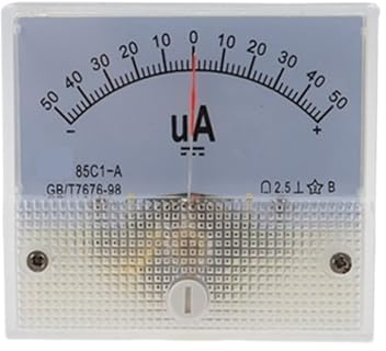 Amperometro analogico 85c1 amperometro positivo e negativo DC microamperometro ± 25ua 50ua 100ua 200uA 300uA 500uA bidirezionale(-25uA To 25uA)