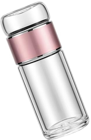 MUELODSIC Botella de Vidrio para Infusión de Té con Filtro Integrado y Tapa Portátil y Elegante para Infusores de Sueltas y Uso Diario