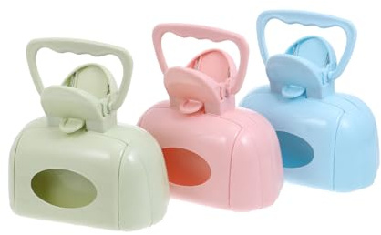 WEKADRIN 3 pièces Pelle Ramasse Crottes pour Chiens et Chats Colorées Outil Nettoyage Hygiénique avec Ressort Solide Poignée Ergonomique Portable