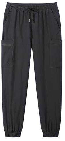 Muaney Boys Quick Dry Cargo Pants Youth Kids Casual Hiking Pants Outdoor Toddler Lightweight Joggers Sweatpants with Zipper Pockets(13699-D.Gray08)