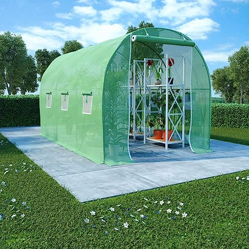 Nqyjm Serre 6.86m² 3.43x2x2m Serre de Jardin Serre Tomate Serre pour Jardin Culture Terrasse Extérieur