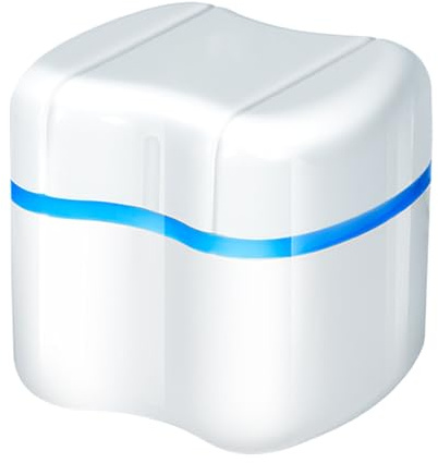 Retainer Cleaner Case - Leak Proof Denture Container, Portable Denture Bath Cup, Appliance Storage Box, Travel Retainer Holder | Hygienic Cleaning Case for Night Guard Gum Shield Mouthguard
