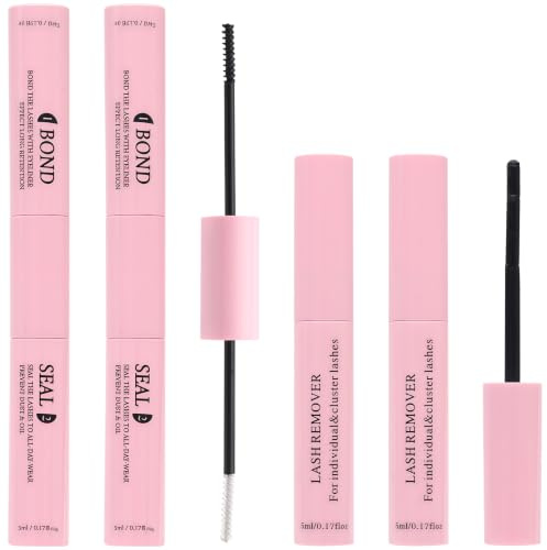 VIVIIHOO - Colla per Extension Ciglia Bond And Seal, 4 Stick Colla per Ciglia Finte Doppia Funzione, Tenuta Lunga, Resistente all'Acqua, per Ciuffi ed Extension