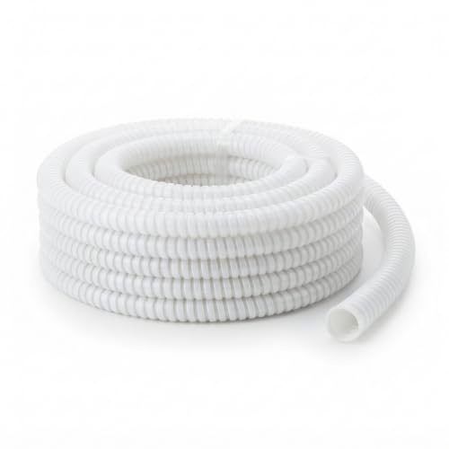 Lemag Tubo Scarico Condensa Ø16 mm per Climatizzatore e Condizionatore — Tubo Flessibile Spiralato per Drenaggio Unità Interna ed Esterna, Caldaie e Deumidificatori, Lunghezze 5/10/15/20 m