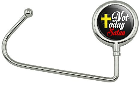 GRAPHICS & MORE Not Today Satan Cross Christian Religious Purse Bag Hanger Holder Hook
