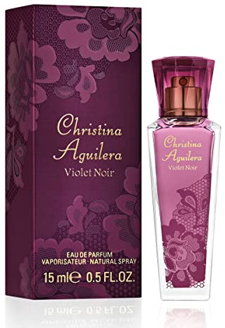 Christina Aguilera - Violet Noir Eau de Parfum, Duft mit blumigen und fruchtigen Noten, Parfüm für Damen - 15 ml