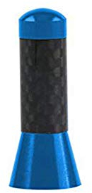 Tuokay, Kohlefaser Autoantenne, Auto Universal Antenne, 3,5cm Mini Kurz Autoradio Antenne für Entfernen Statische Elektrizität, Verbessern des AM/FM Signals (Blau)