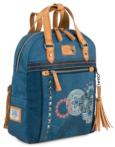 Mochila de Streetwear Marca LOIS para Unisex Adulto, Talla única, Azul