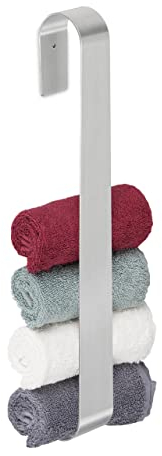 Relaxdays Handtuchhalter ohne Bohren, Edelstahl, 45 cm, Selbstklebende Handtuchstange, Gästehandtuchhalter Bad, Silber