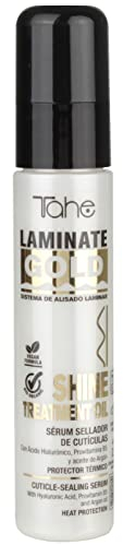 Tahe Laminate Gold Sérum Capilar sellador de cutículas y protector térmico Shine Treatment Oil, 60 ml