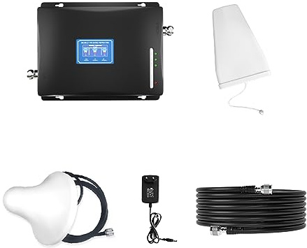 JMT Amplificador de señal celular de triple banda 4G 2G 3G 4G repetidor 900+1800+2100Mhz GSM/DCS/WCDMA amplificador de señal (Combo B)