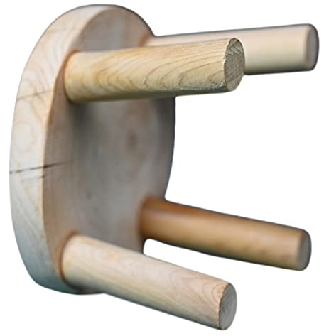 POPETPOP Soporte Rústico Para Plantas De Interior Pedestal Alto De Madera, Taburete Decorativo Para Macetas, Base Compacta Para Escritorio y Sala, Accesorio Ligero y Práctico