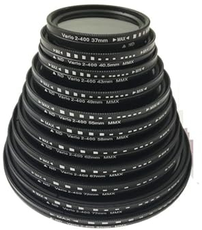 Filtre d'objectif ND à densité Neutre Mince réglable Variable Fader, ND2 à ND400 43/46/52/55/58/62/67/72/77/82/86mm for Nikon (Size : 37mm, Color : Variable ND2-ND400)