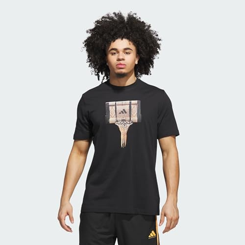 Adidas Homme Basketball Gallery Graphic T-Shirt, Black, L