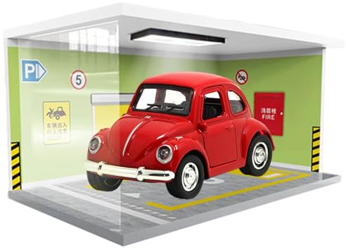 Garagen-Vitrine für Autos, Spielzeugautos, Garage, Schaufenster für Autos für Parkplätze, Auto-Vitrine, Modell Garagenszene, exquisites Parkgarage-Display