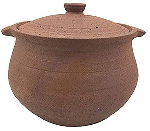 GSZCCZS Olla de cerámica para cazuela, Olla de Barro para cocinar, cazuela de Arcilla de cocción Lenta de 5 l, Olla Antiadherente Resistente a Altas temperaturas con Llama Abierta con Tapa con Mango