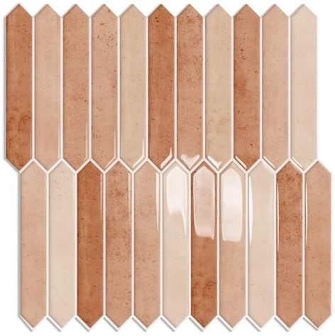 Crédence Adhésive Pour Cuisine Stickers Muraux Carrelage Adhesif Mural Salle de Bain,Vinyle 3D Hexagonal Autocollant Carreaux Adhesif Deco Cuisine (Beige, 10pcs 30.5x30.5cm)