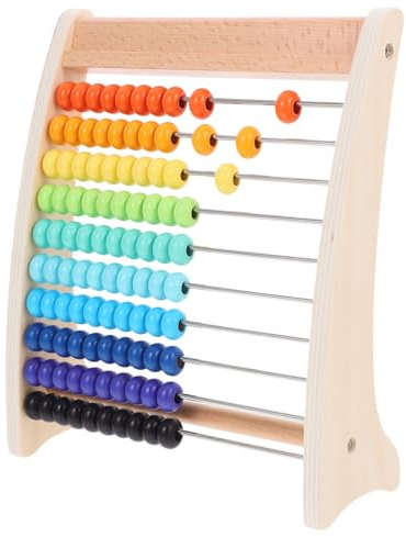 SOIMISS Holzabakus Für Bildung Praktischer Rechenabakus Retro-abakus Mit Bunten Perlen Mathematiklernspielzeug Pädagogisches Gehirnentwicklungsspielzeug Für Junge Mädchen