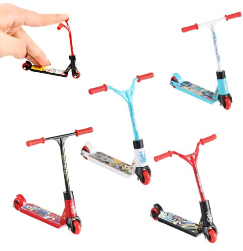 KEWUF 4 er-Set Mini Scooter & Finger Skateboard - Kinder Toy Set, Finger Scooter, Finger BMX, Finger Skateboard, mit Fingerspitzenbewegung & Training Requisiten
