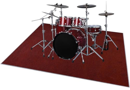 ZAJENKUB 250 x 200 cm Alfombra de Batería Acústico, Alfombra Bateria, Tapete de Tambor Alfombrillas Insonorizada Antideslizantes, Alfombra de Tambor, Alfombras Acusticas Electronica