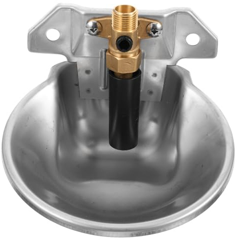 DIYEAH Abrevadero Automático de Acero Inoxidable para Ganado Bebedero Grande para Vacas Ovejas y Cabras de Agua Estable Resistente y Seguro para Granjas y Pastos Exteriores
