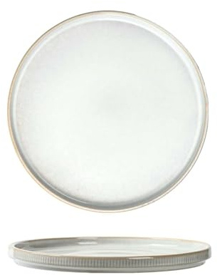 Piatto da bistecca occidentale in stile retrò in ceramica tinta unita giapponese squisito personalizzato stoviglie-beige 10 pollici