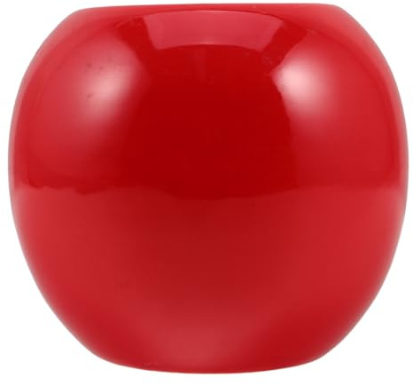 ABOOFAN Jarrón de Cerámica Esférico Rojo Pequeño 10x10x5 Cm, Mini Florero Decorativo de Porcelana para Mesa y Estante, Jarrón Chino para Arreglos y Decoración del Hogar