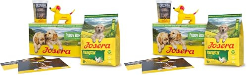 JOSERA Puppy Box Junior Youngstar Huhn & Kartoffel (6-TLG.) | Premium Trockenfutter | Getreidefreies Willkommenspaket | Für Welpen Aller Größen | Ab der 6. Lebenswoche | 2er Pack