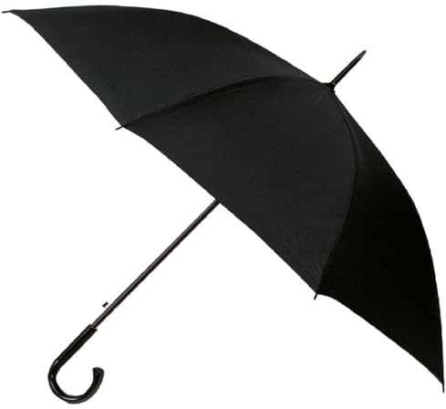 Falconetti Grand Parapluie – Résistant au vent – ​​Ouverture Automatique - 8 baleines en fibre de verre – Poignée confortable – Parapluie Femme et Homme – 115 cm Diamètre – Noir