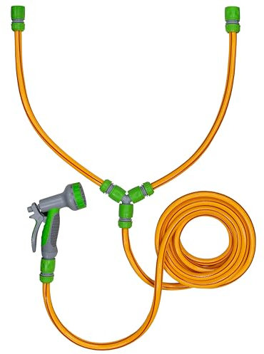 Cost Wise Hot/Cold water outdoor dirty Doggy Shower washing Kit (compatible with the Dog Bath) 5m kink resistant hose+multi-jet hose gun+universal hose connectors