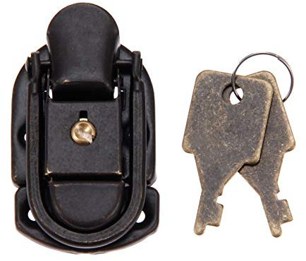Schranktürscharnier 1 stücke 58 * 34mm eisenbasierte eisenbasierte Eisenwallet Schlüsselsperre Antike Kastenschloss Alte Holzkiste Switch Latch Haspe Möbel Hardware