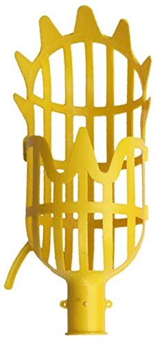 Vecksoy Utensile per la raccolta di frutta colorata con cestino, asta telescopica per prugna, arancia, pesca, mango, melograno