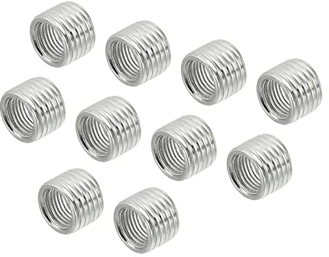 sourcing map 10 Stück Gewindereduziermuttern Einsatz M14 Stecker auf M10 Buchse Adapter 10mm lang Reduzierstück für Rohrverbindungsstücke