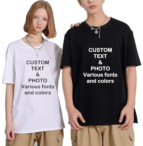 Yacheng Magliette Personalizzate Aggiungi La Tua Foto Testo Logo Taglie Multiple Stampa T-Shirt Donna